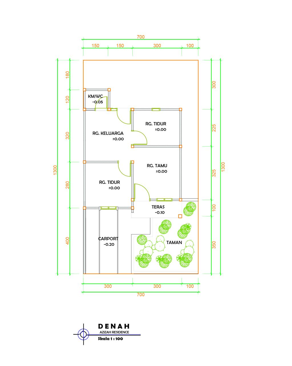 foto denah rumah tipe 36 perumahan AZIZAH RESIDENCE