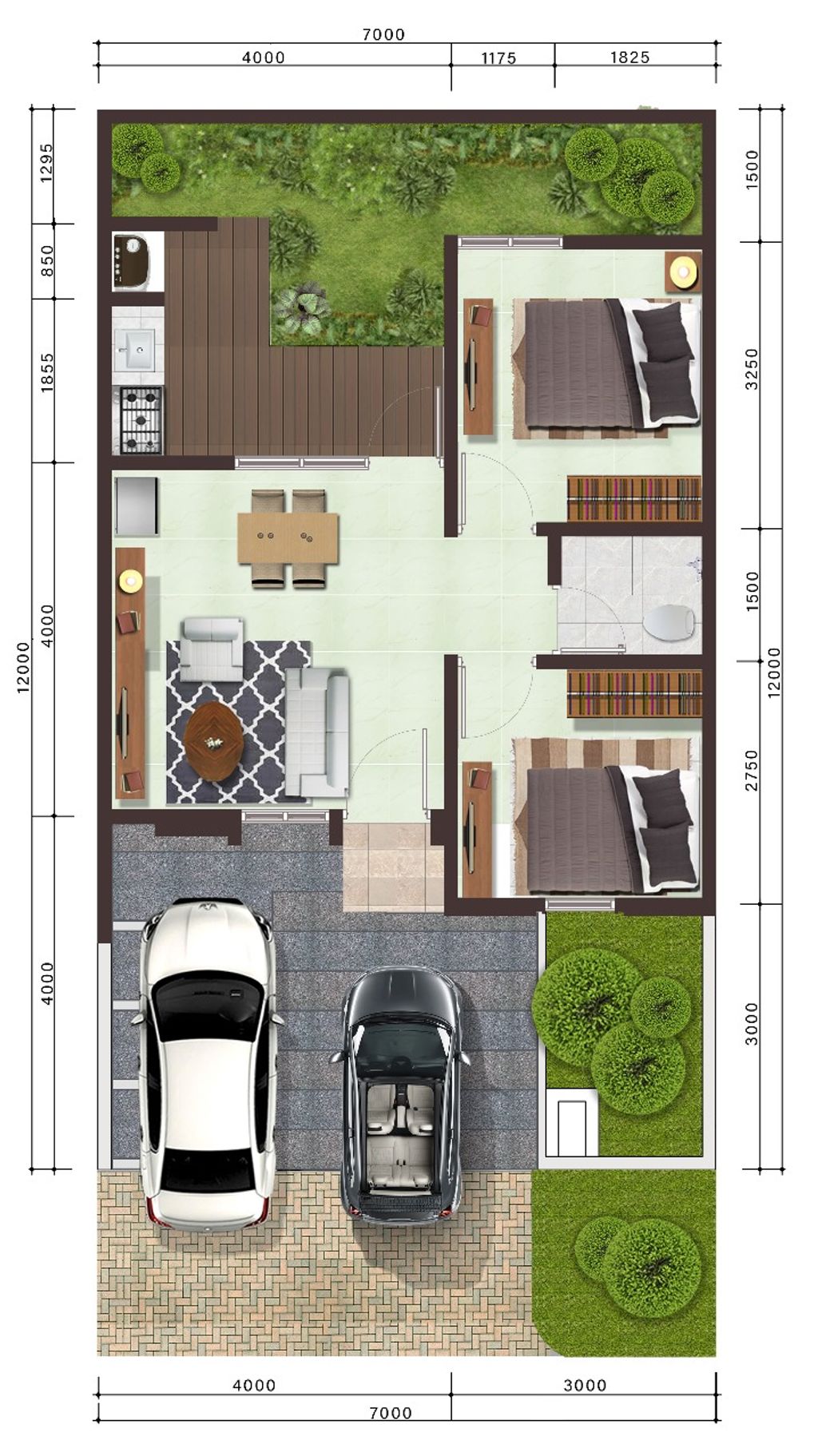 foto denah rumah tipe SAVA F.26/01 perumahan CITRA SENTUL RAYA