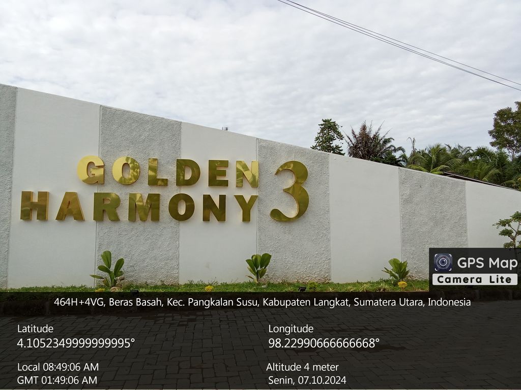 foto gerbang perumahan Golden Harmony 3