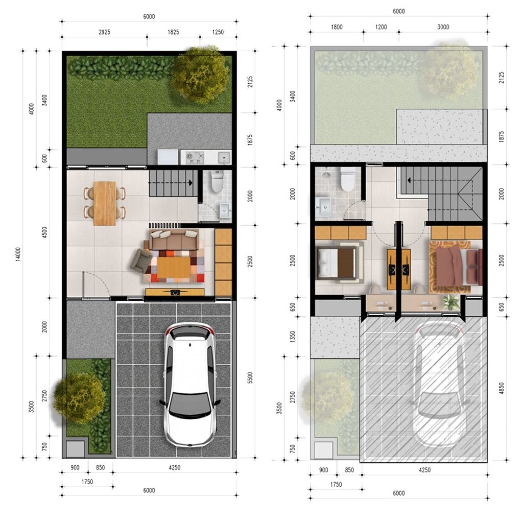 foto denah rumah tipe NR1 60 perumahan NATURA RESIDENCE