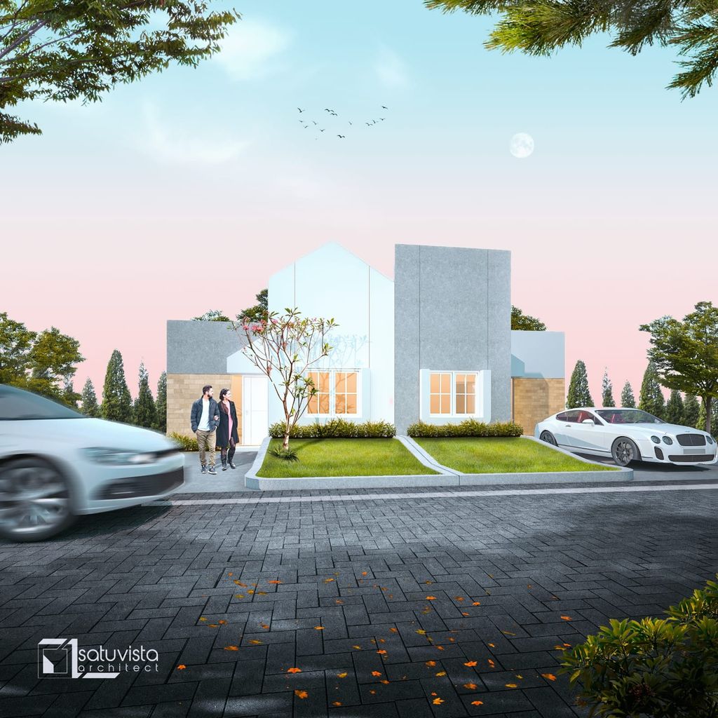 foto tampak rumah tipe 36 perumahan LAVANAA LAND CLUSTER SHERA
