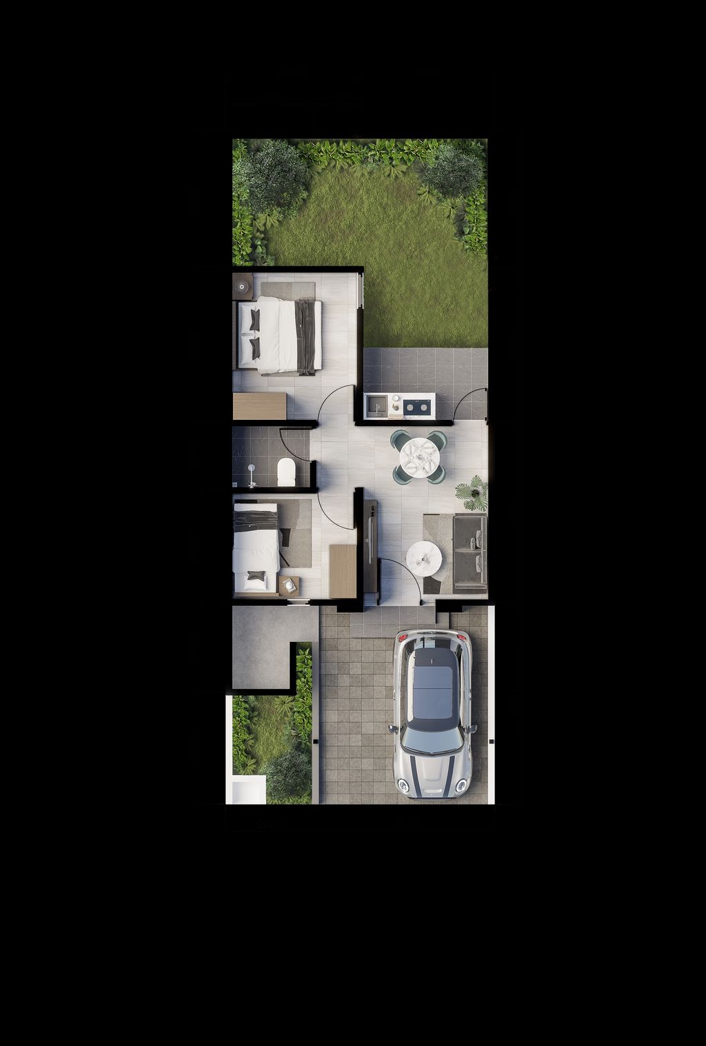 foto denah rumah tipe Barley B -90 perumahan CITRAHARMONI - CLUSTER CAMBRIDGE 2