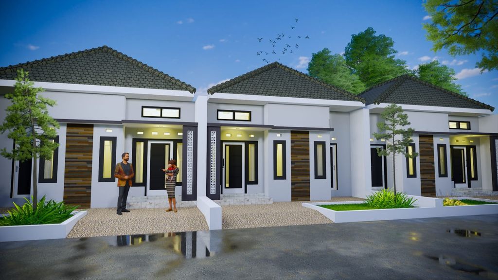 foto tampak rumah tipe UNIT DEPAN 40 perumahan GRIYA BERLIAN