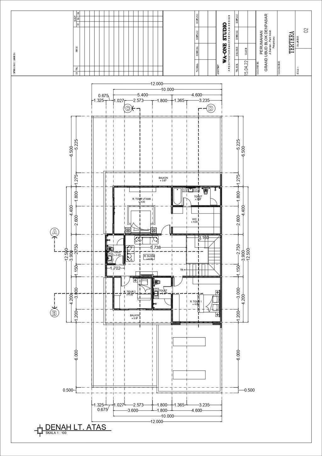 foto denah rumah tipe DENPASAR perumahan GRAND Ubud Cluster-D