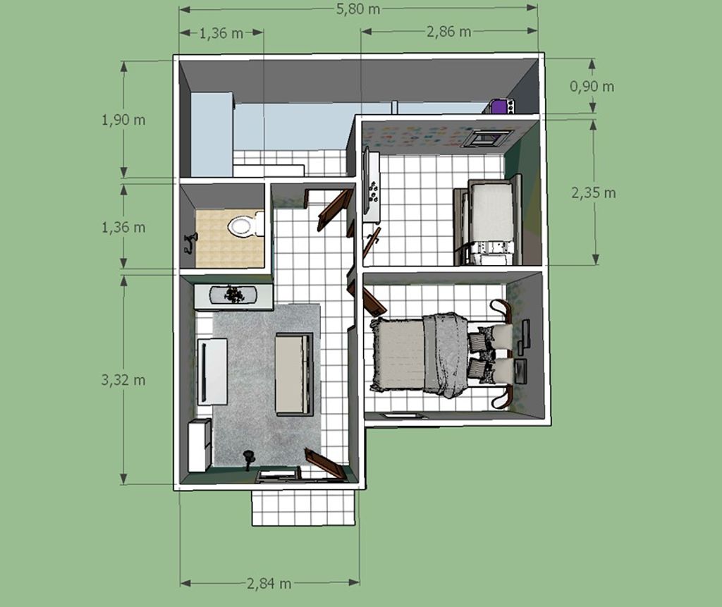 foto denah rumah tipe PLATINUM perumahan Hukoci Green Residence