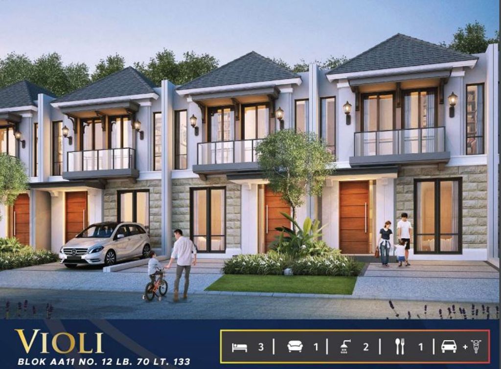 foto tampak rumah tipe Violi perumahan CitraGran Cibubur - Danehill