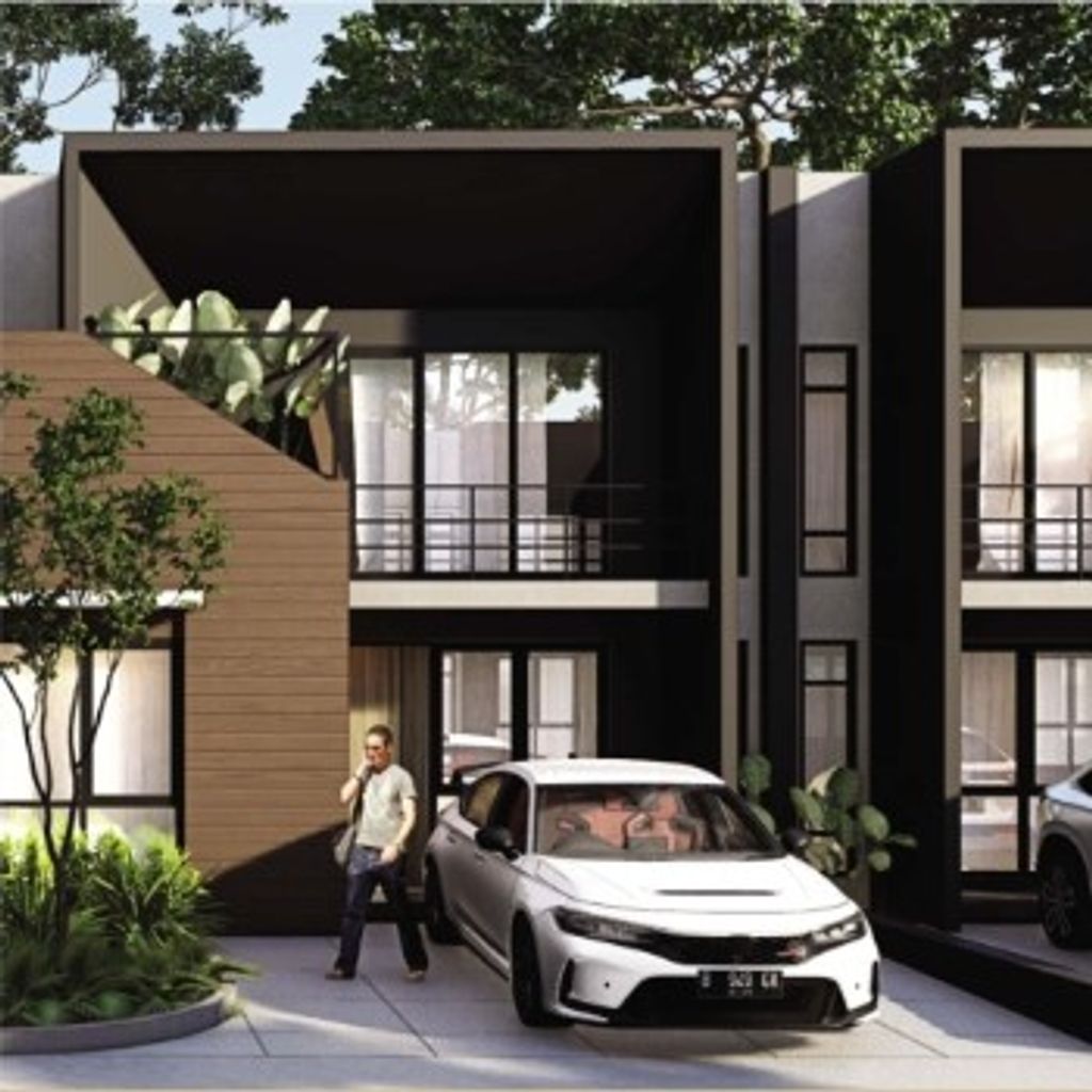foto tampak rumah tipe 60 perumahan THE SQUARE RESIDENCE