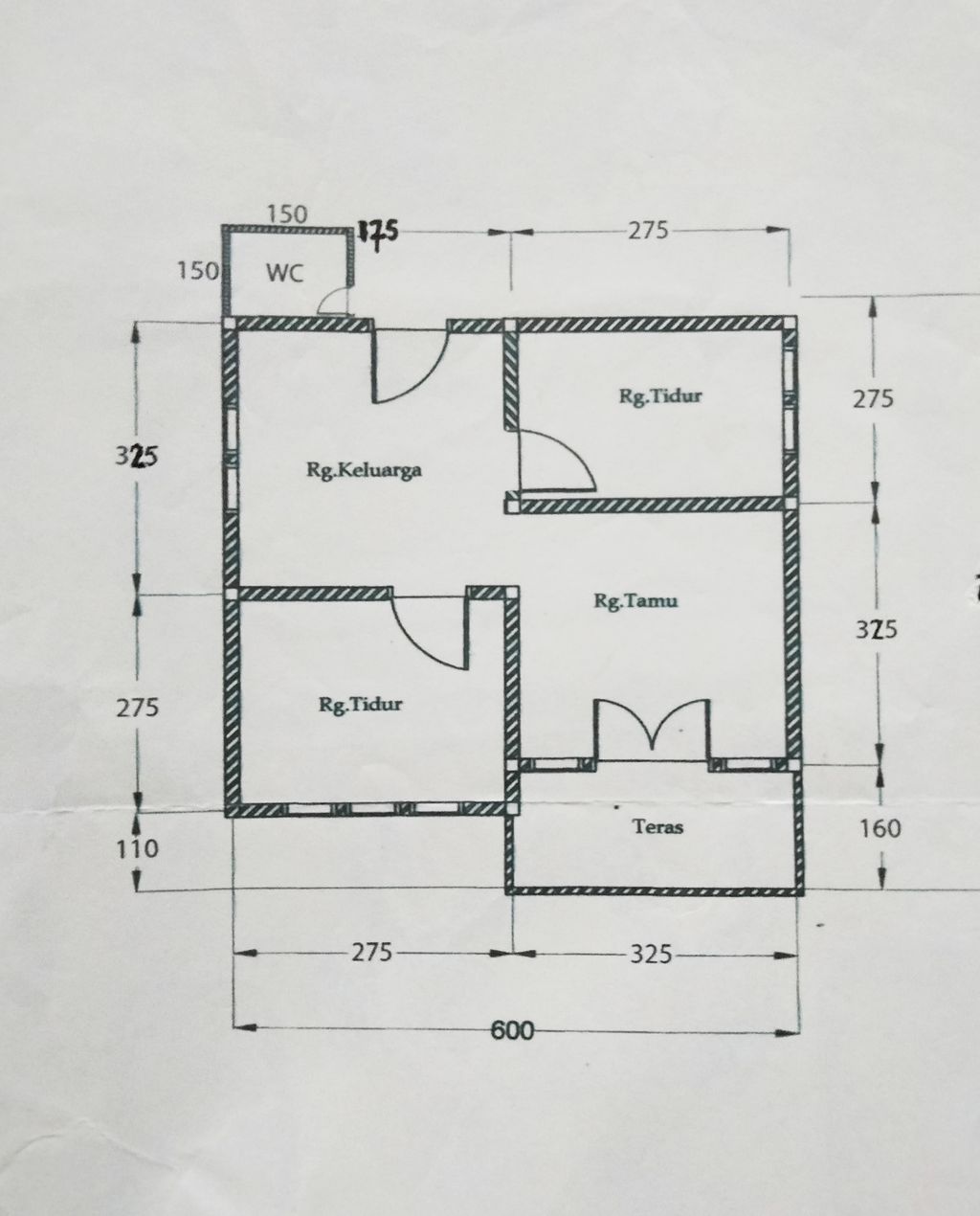 foto denah rumah tipe 36 perumahan MUTIARA INDAH II