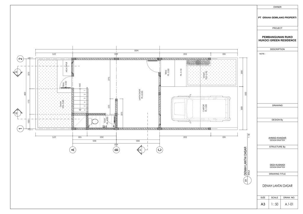 foto denah rumah tipe SAKURA perumahan Hukoci Green Residence
