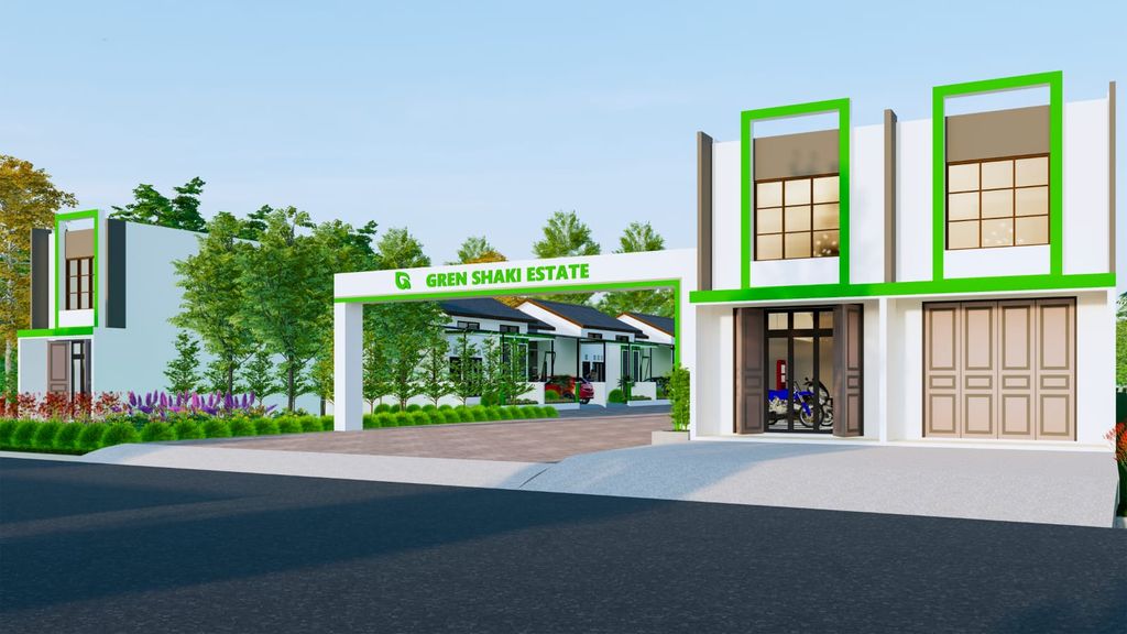 foto tampak rumah tipe ruko perumahan GREEN SHAKI ESTATE 3