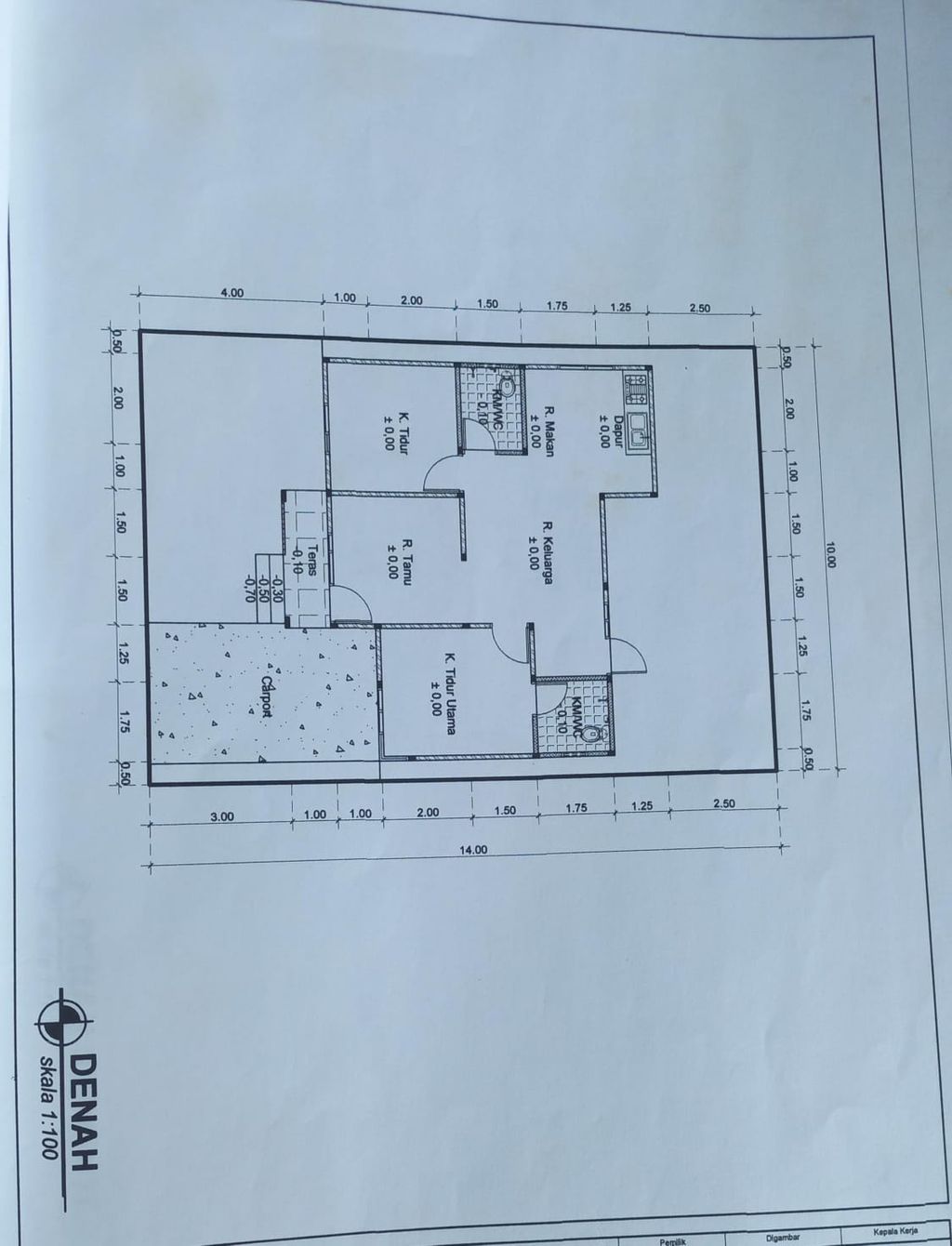 foto denah rumah tipe 59 KAV.1 perumahan CLUSTER MAGNOLIA