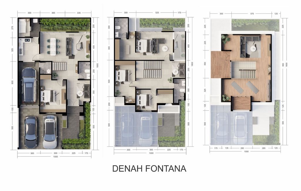 foto denah rumah tipe FONTANA perumahan CITRAGARDEN T2