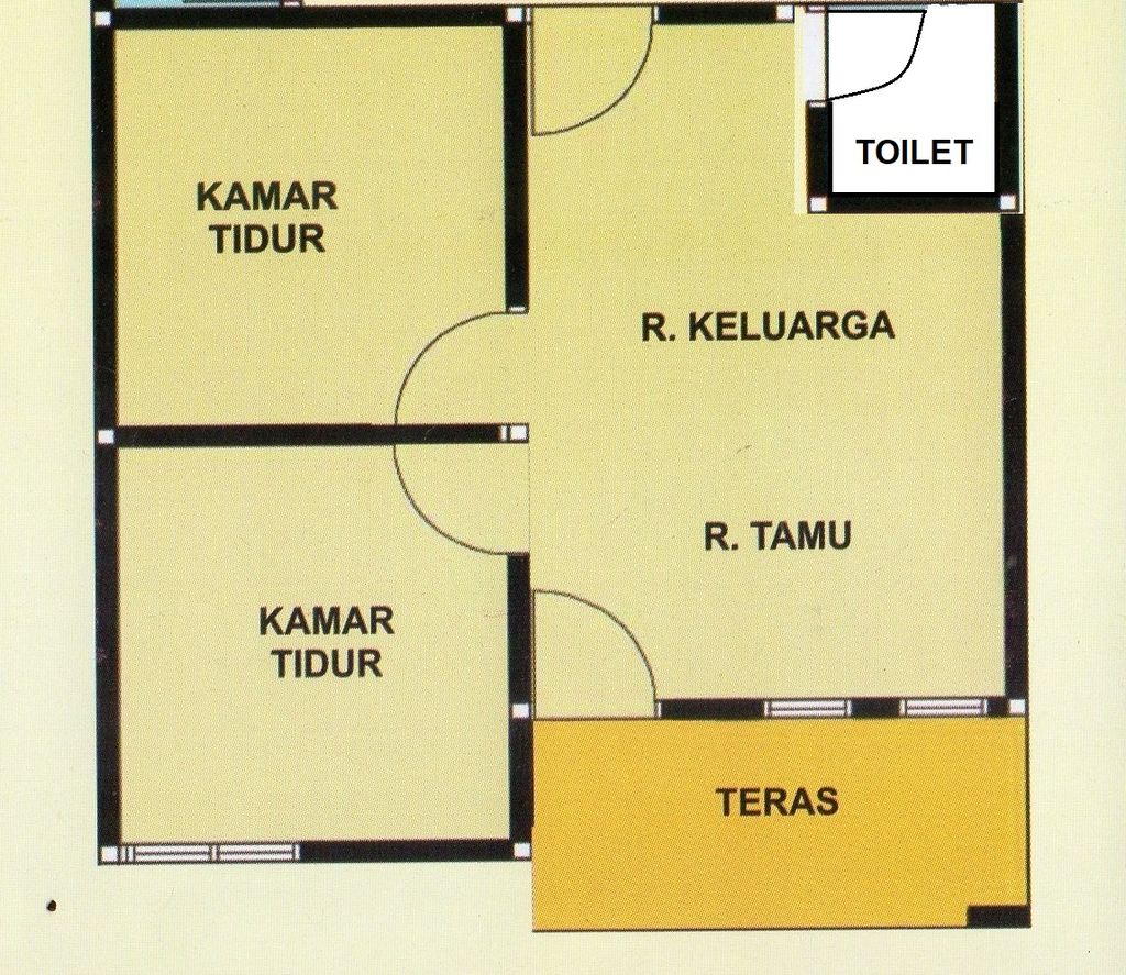 foto denah rumah tipe 36/100 perumahan Graha Mas Residence