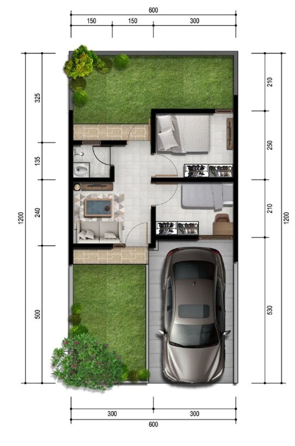 foto denah rumah tipe CASSIA perumahan Synergy Residence Jatisari