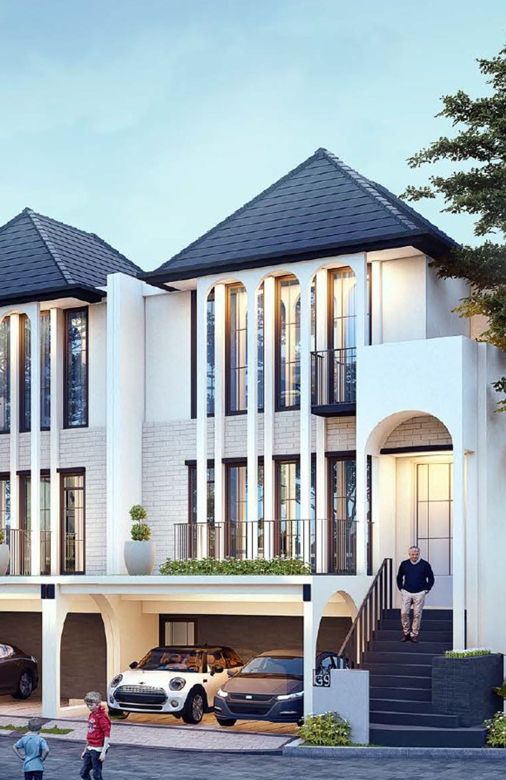 foto tampak rumah tipe Lebar 7 IRR perumahan Aether