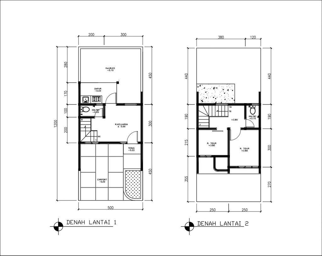 foto denah rumah tipe 38 Compact (2 kamar) (470) perumahan Cluster Beverly