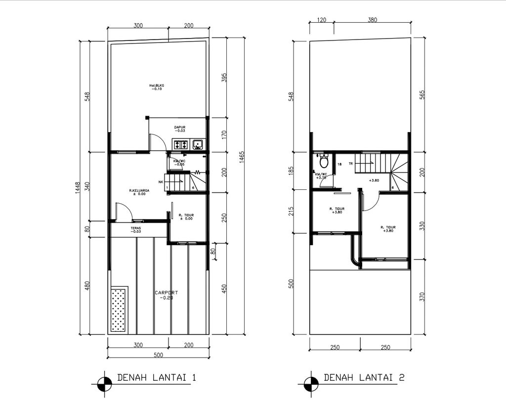 foto denah rumah tipe 43 Compact (3 kamar) (543) perumahan Cluster Beverly
