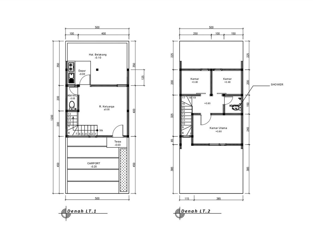 foto denah rumah tipe 50 Compact (3 Kamar) High Ceiling (498) perumahan G-Land Katapang Residence 1