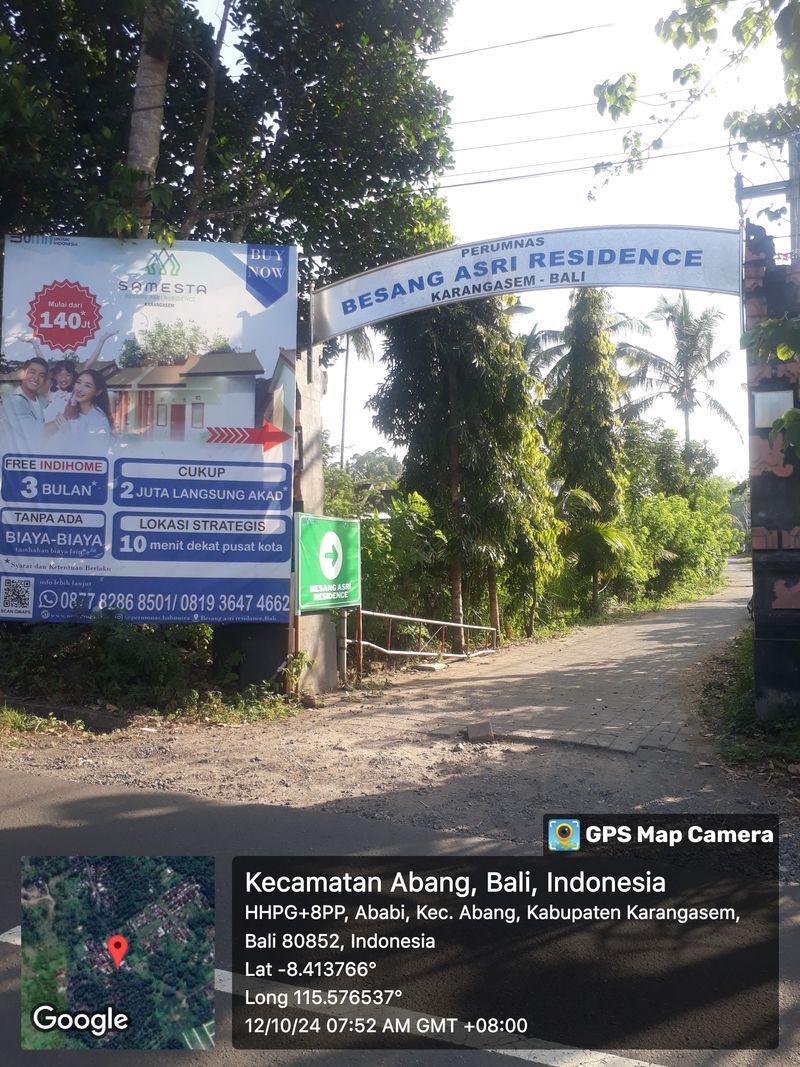 foto gerbang perumahan Perumnas Besang Asri Residence