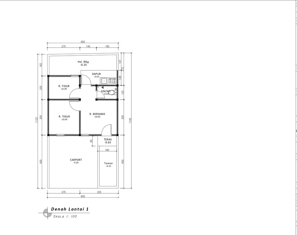 foto denah rumah tipe 301 lantai (344) perumahan G-Land Padalarang Valley