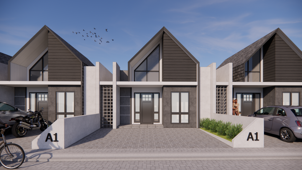 foto tampak rumah tipe Blok A perumahan The Foresta - The Living Home