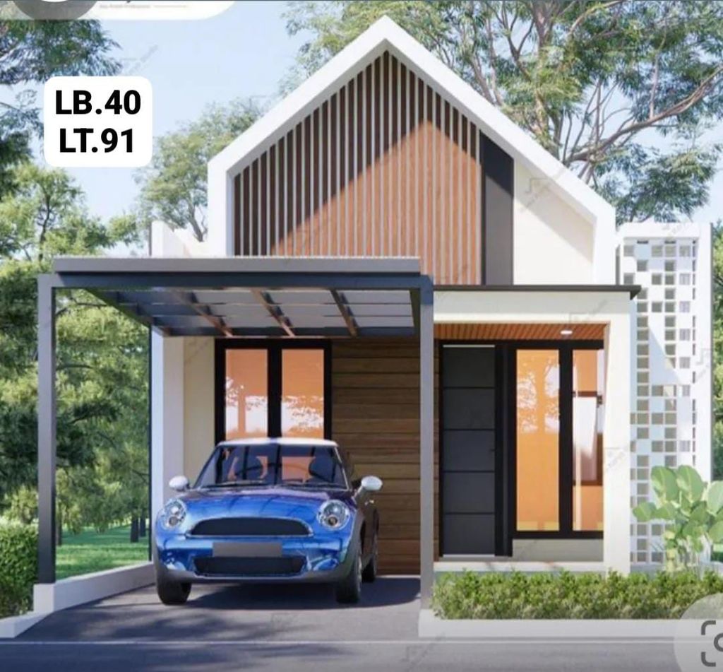 foto tampak rumah tipe 40 perumahan Singgasana Residence