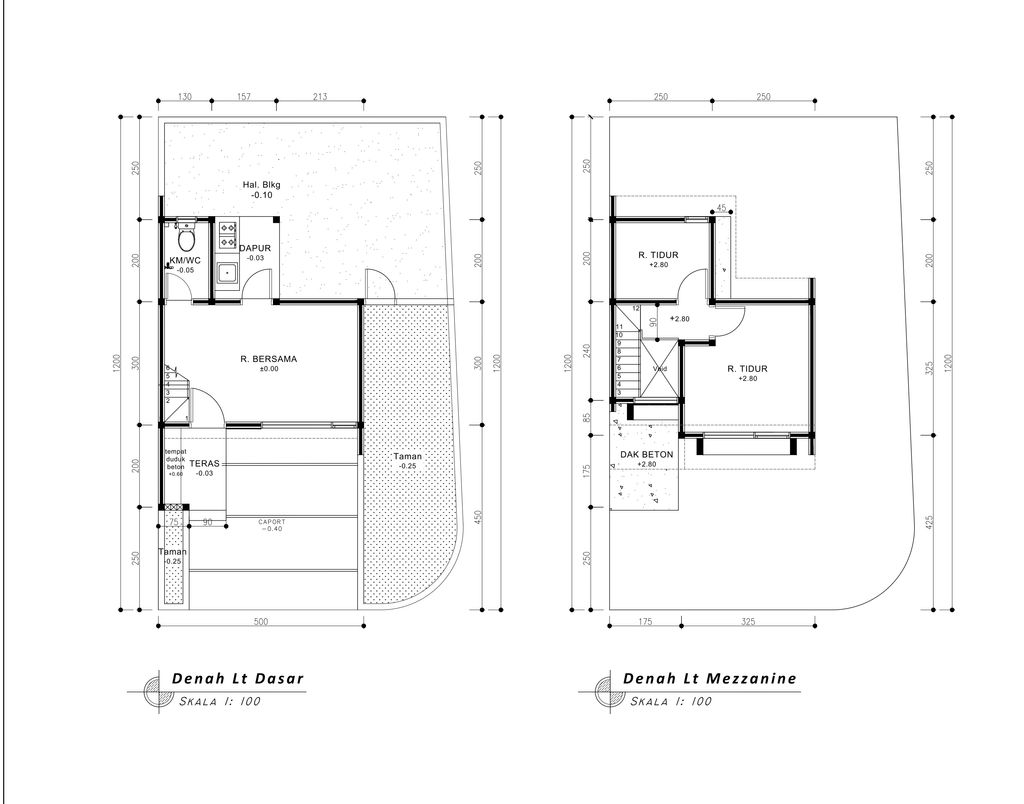 foto denah rumah tipe 33 Mezanin Minimalis (510) perumahan G-Land Padalarang Valley