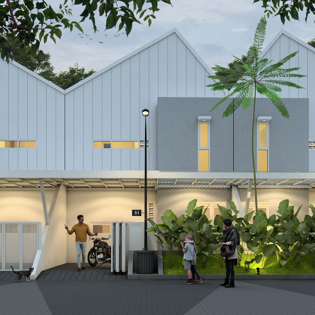 foto tampak rumah tipe 51 perumahan CALATHEA TOWNHOUSE