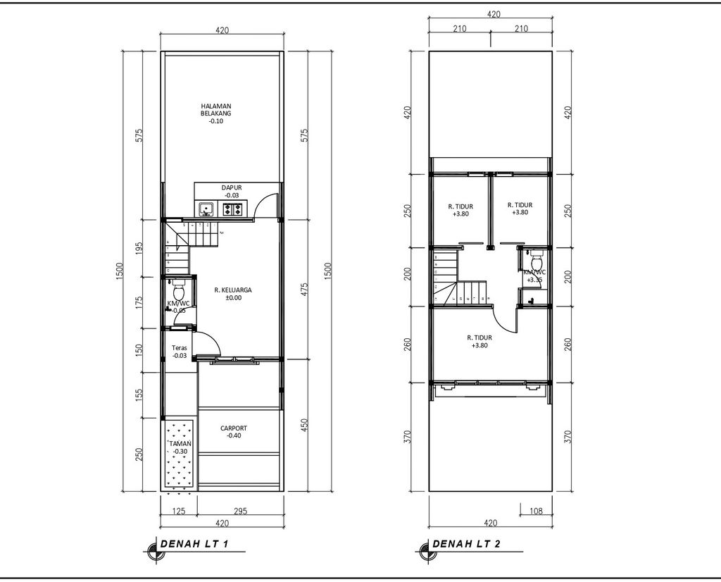 foto denah rumah tipe 50 Compact Classic Modern HC (3KT) (588) perumahan G-Land Cilengkrang Residence Blok G-I