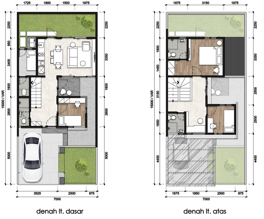 foto denah rumah tipe L7 89 perumahan Jakarta Garden City Mahakam The Signature