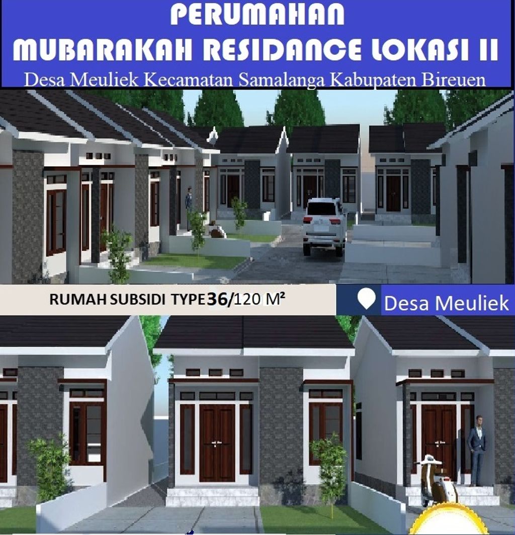 foto tampak rumah tipe 36 perumahan MUBARAKAH RESIDENCE LOKASI II
