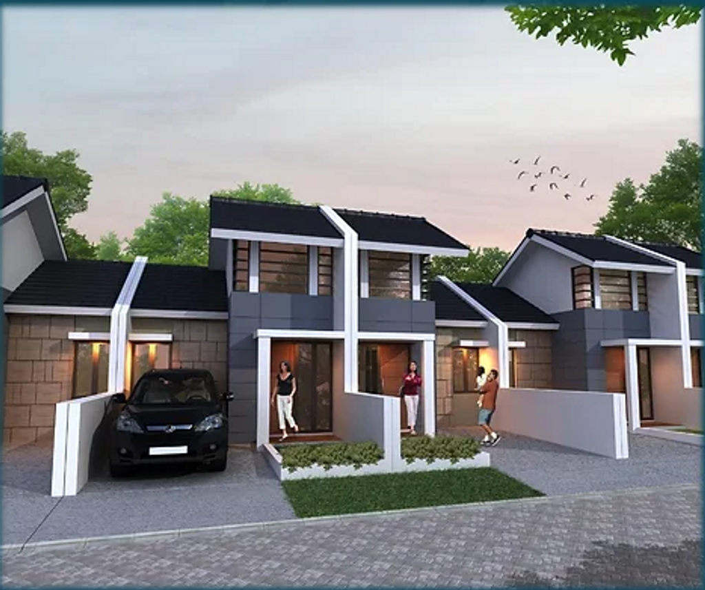 foto tampak rumah tipe 30/50 perumahan Alana Regency Medokan Ayu