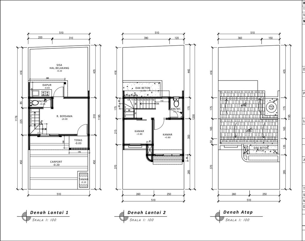 foto denah rumah tipe 38 Compact High Ceiling (2KT)(392) perumahan Griya Pataruman Asri 3