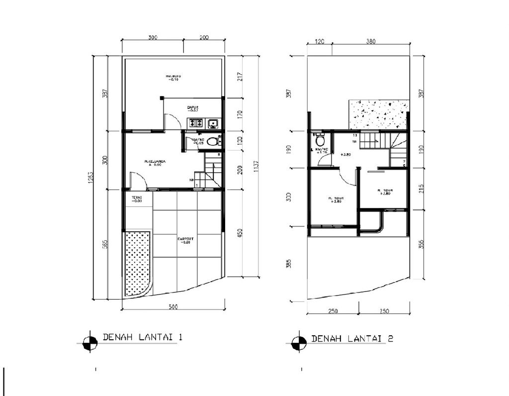 foto denah rumah tipe 38 Compact (2 kamar)(483) perumahan Cluster Beverly