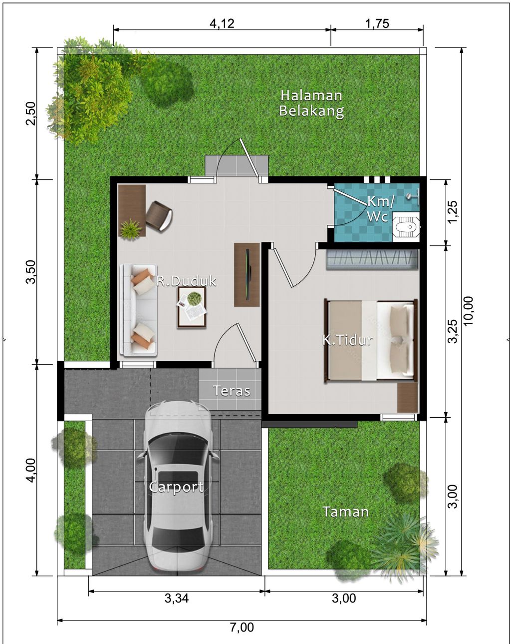 foto denah rumah tipe 24 Komersil perumahan GRIYA SEHATI TAHAP 6