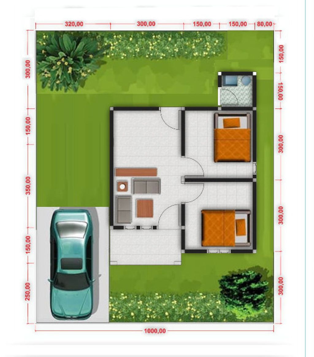 foto denah rumah tipe 36 perumahan GRAHA PERMAI RESIDENCE II