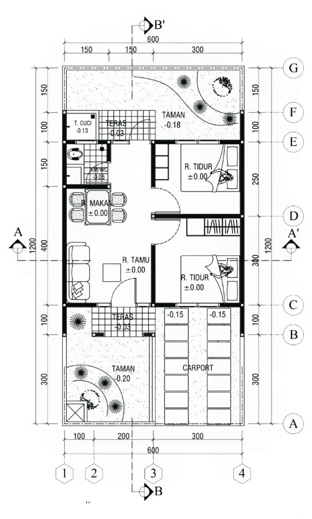 foto denah rumah tipe 36+ perumahan PERUMAHAN GRIYA MENJANGAN RAYA