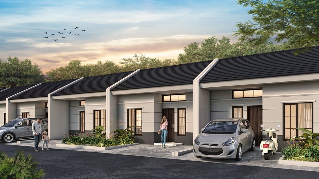 foto tampak rumah tipe Pearl 30/60 185.000.000 perumahan PURI HARMONI JONGGOL