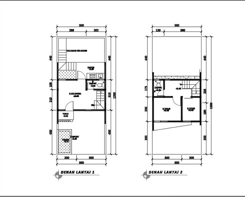 foto denah rumah tipe 38 Cozy Level Minimalis (2 KT)(457) perumahan G-Land Harmony Hills