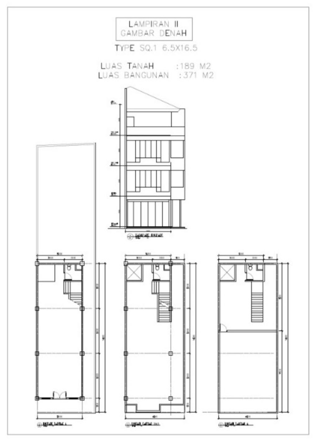 foto denah rumah tipe Rumah Toko SQ-2/01 perumahan MAGNOLIA RESIDENCE 2
