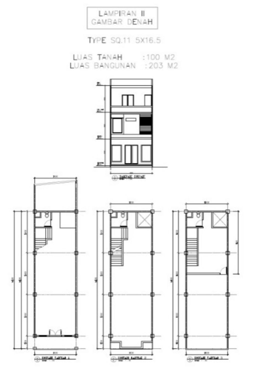 foto denah rumah tipe Rumah toko SQ-2/11 perumahan MAGNOLIA RESIDENCE 2