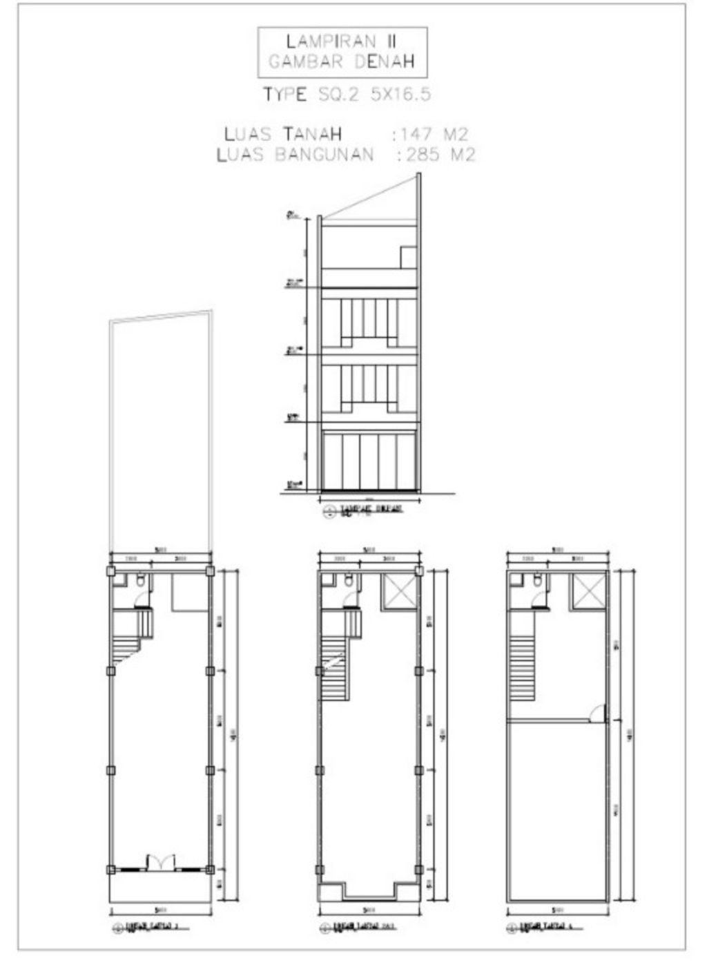 foto denah rumah tipe Rumah Toko SQ-2/02 perumahan MAGNOLIA RESIDENCE 2