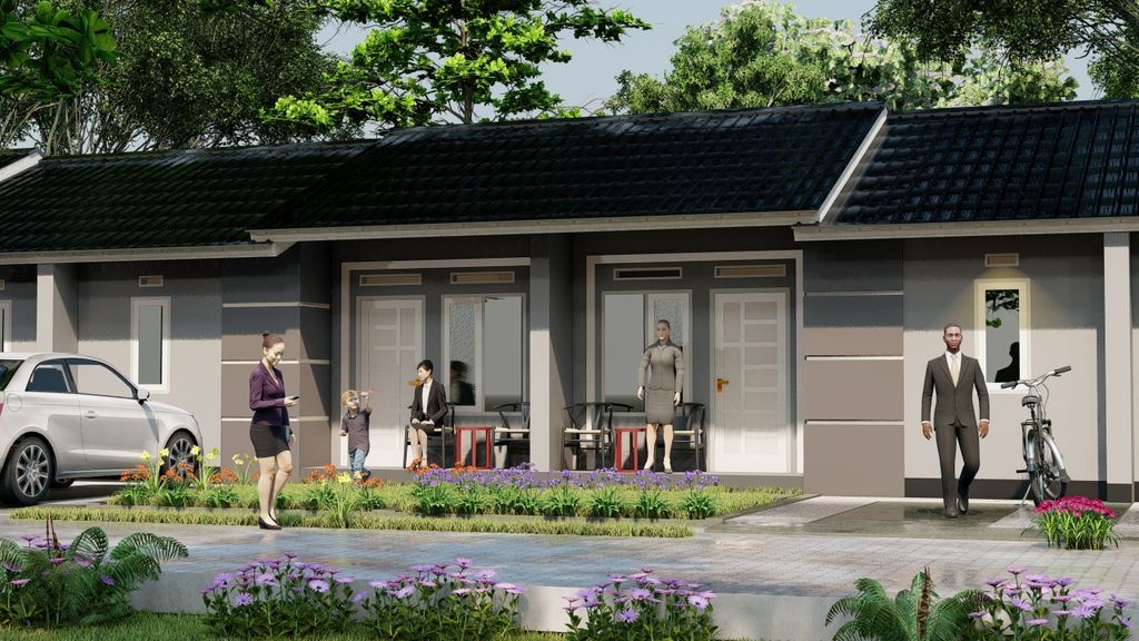 foto tampak rumah tipe 36/75 perumahan PERUMAHAN CINTA RESIDENCE
