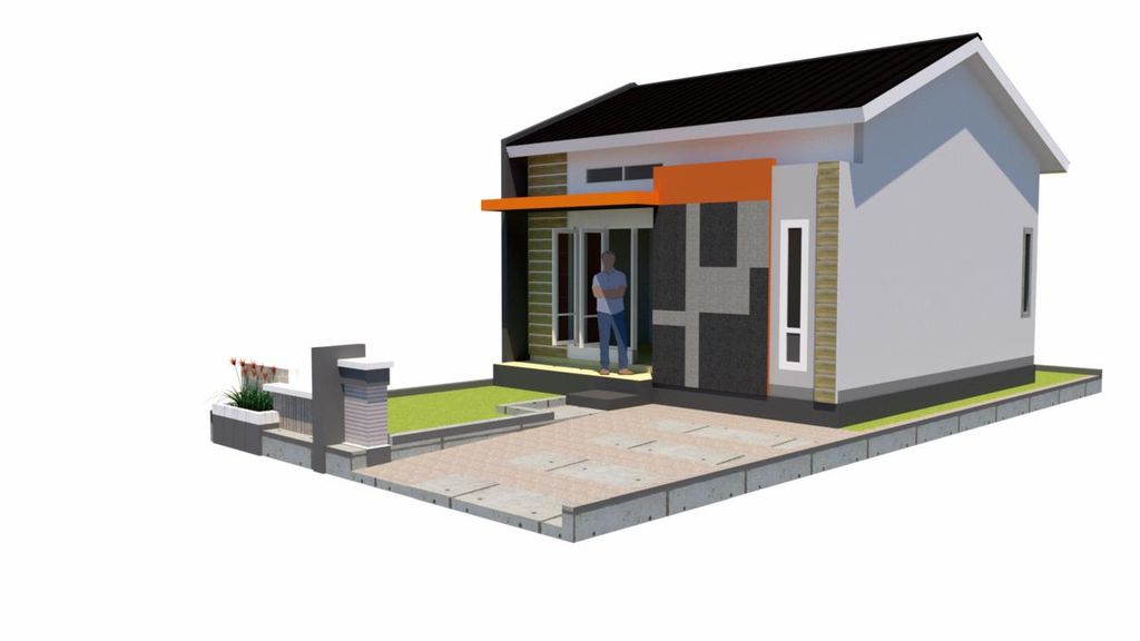 foto tampak rumah tipe 36 perumahan TIRAWUTA LAND