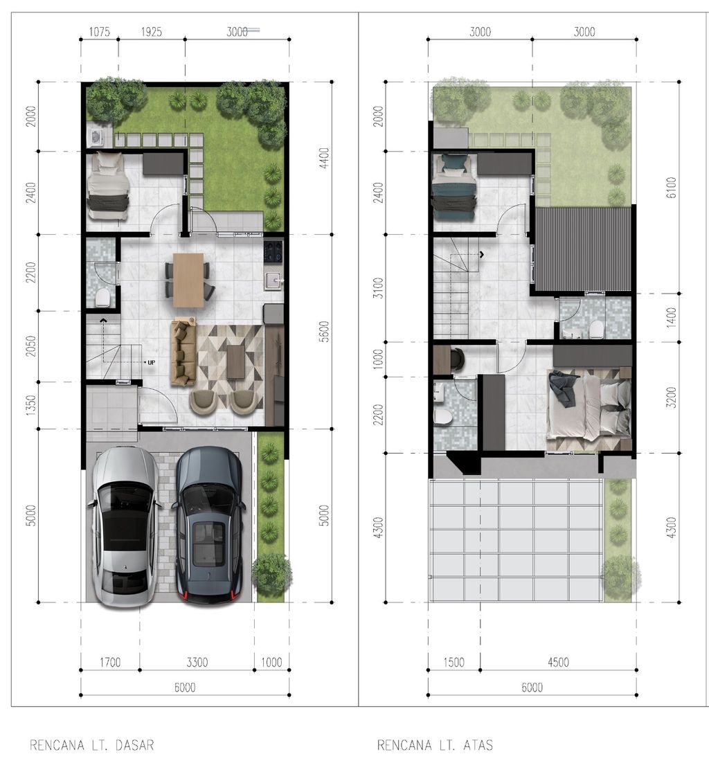 foto denah rumah tipe L6 Std 87 Essence perumahan Jakarta Garden City Yarra