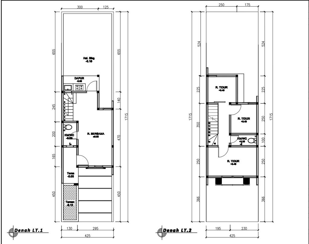 foto denah rumah tipe 50 Compact High Ceiling (3KT)(486) perumahan Griya Pataruman Asri 1