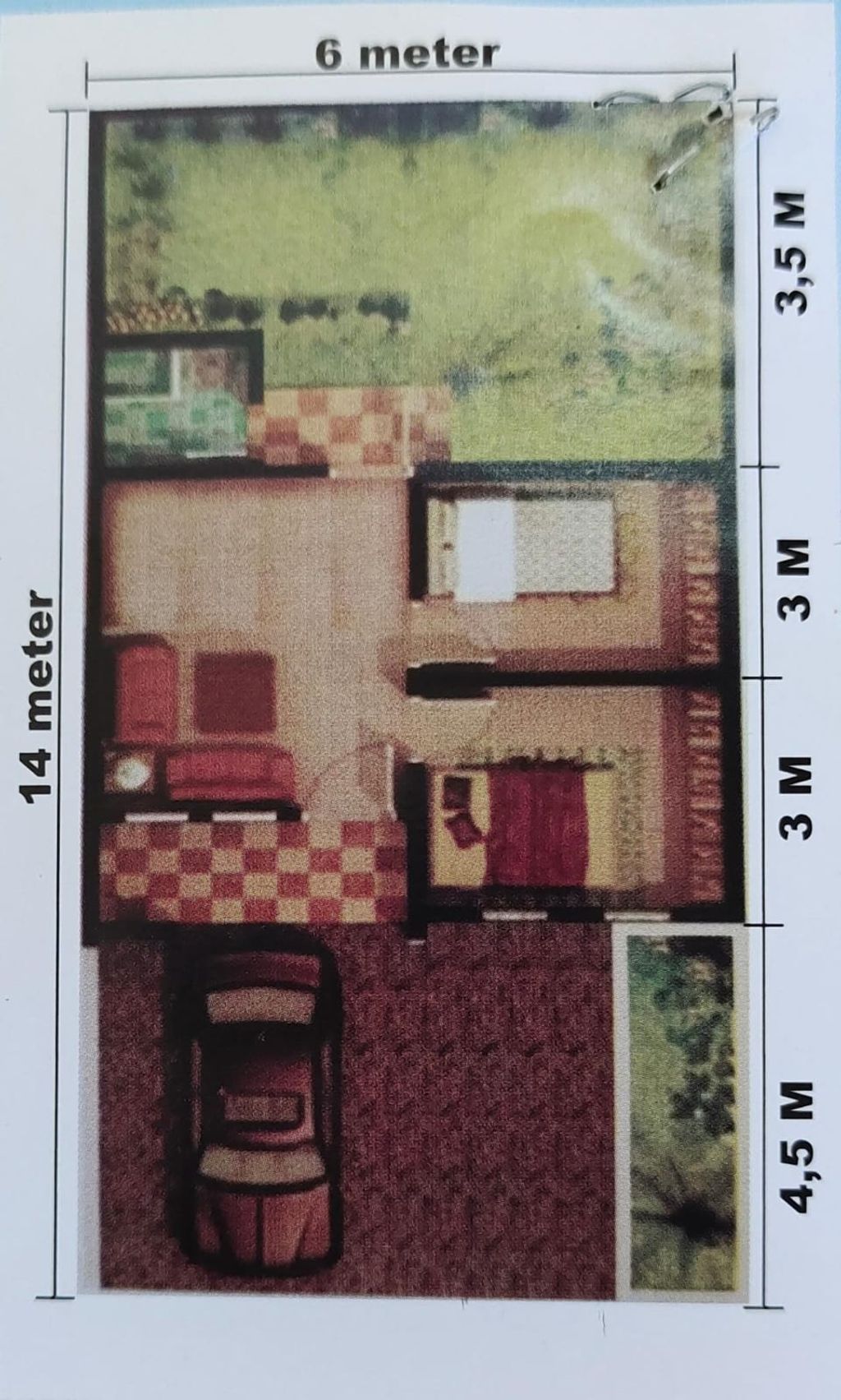 foto denah rumah tipe 36/84 perumahan PESONA KARYA MENCIRIM