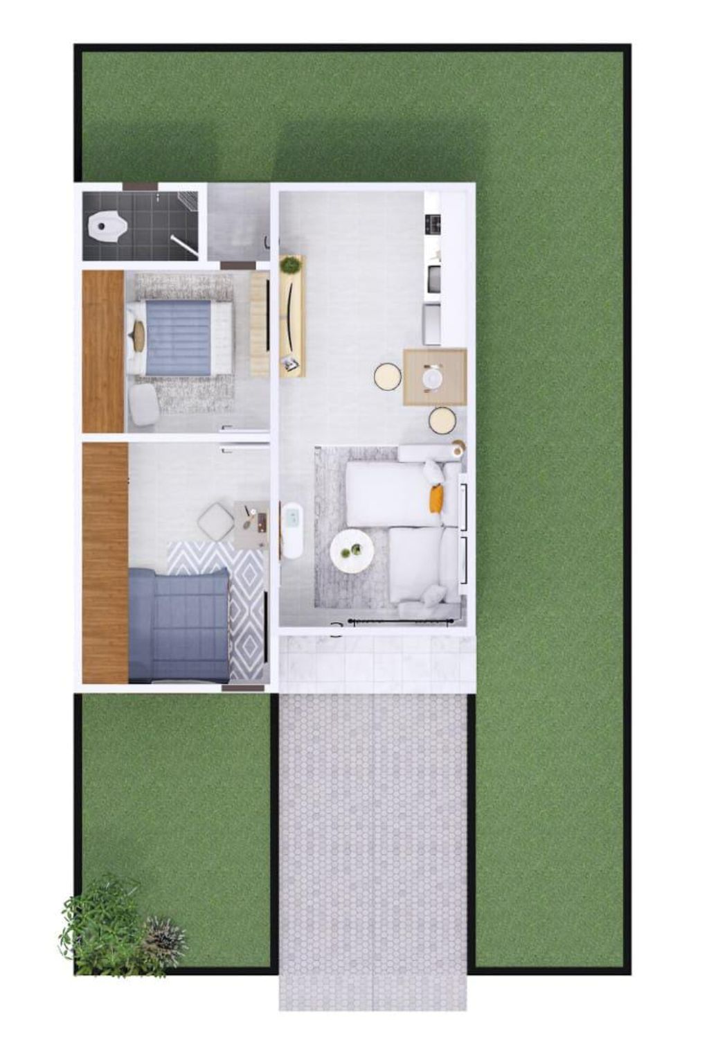 foto denah rumah tipe 36 perumahan PRABU VILLAGE