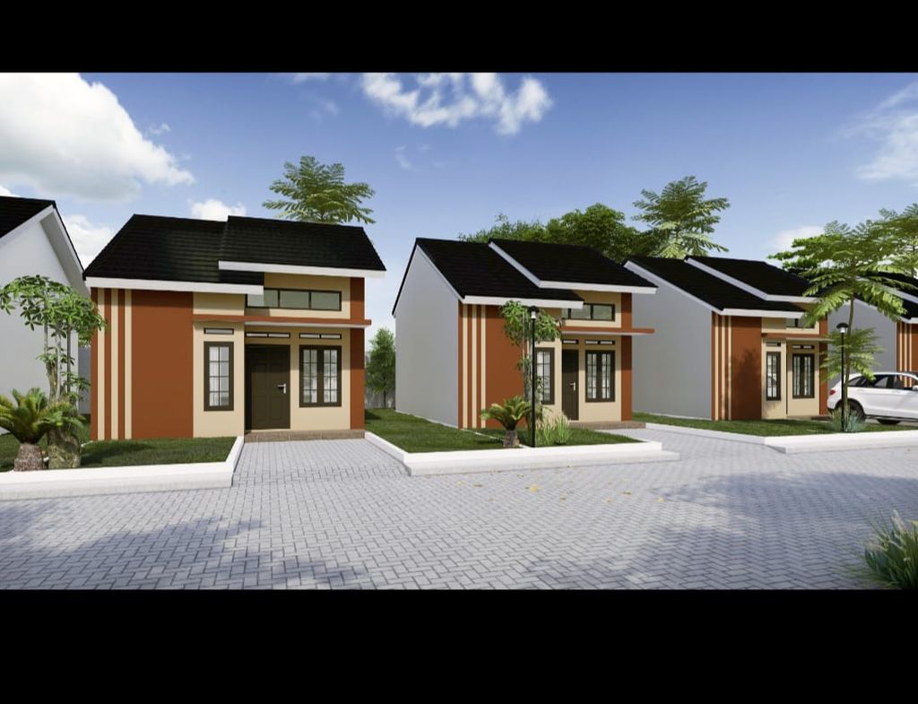 foto tampak rumah tipe 36 perumahan PRABU VILLAGE