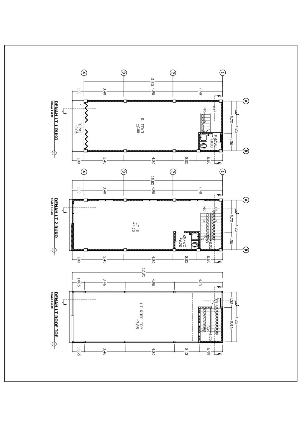 foto denah rumah tipe RUKO 1 perumahan Grand Purnama Regency